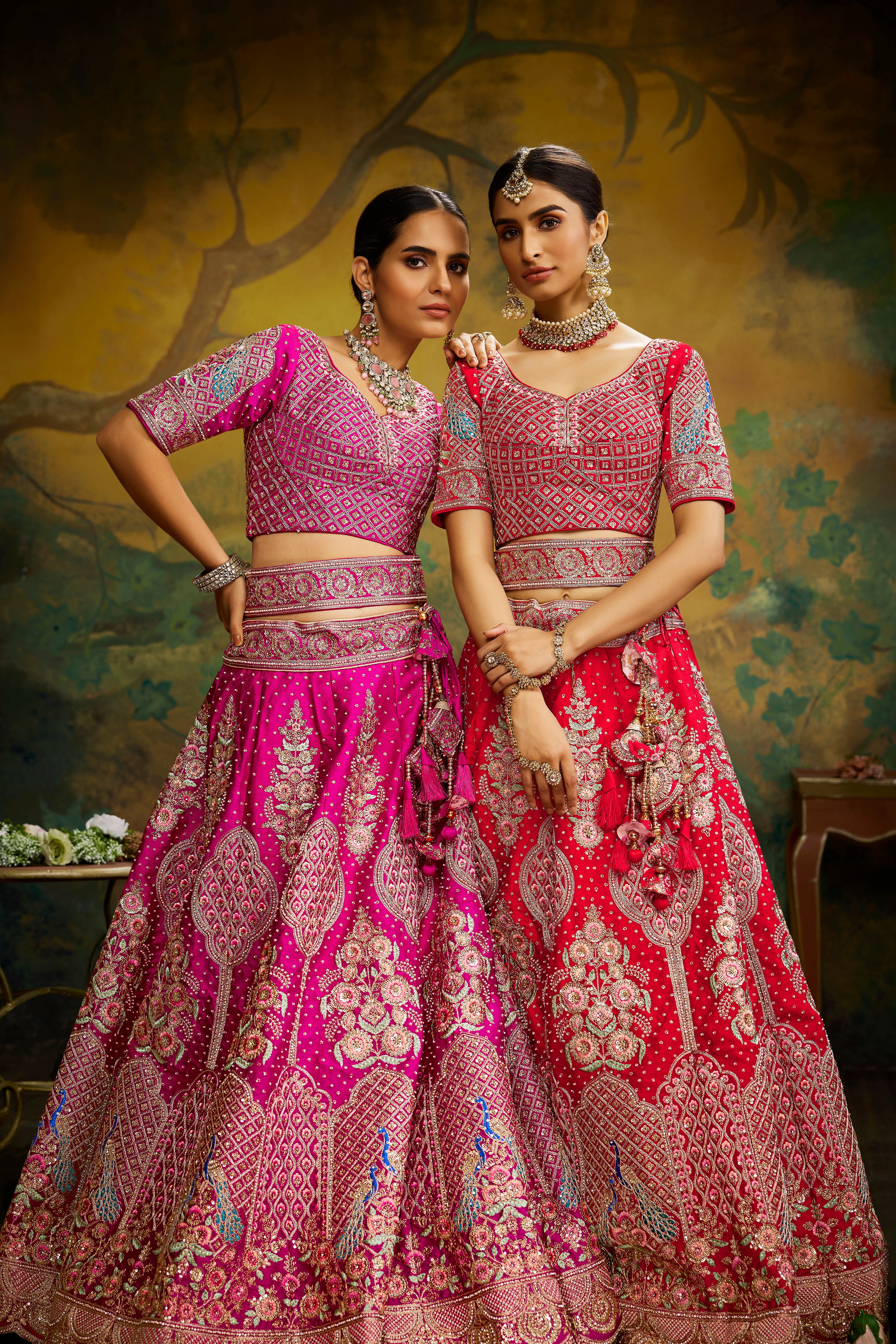 Pink Wedding Lehenga: Bridal Reception Outfit – B Anu Designs