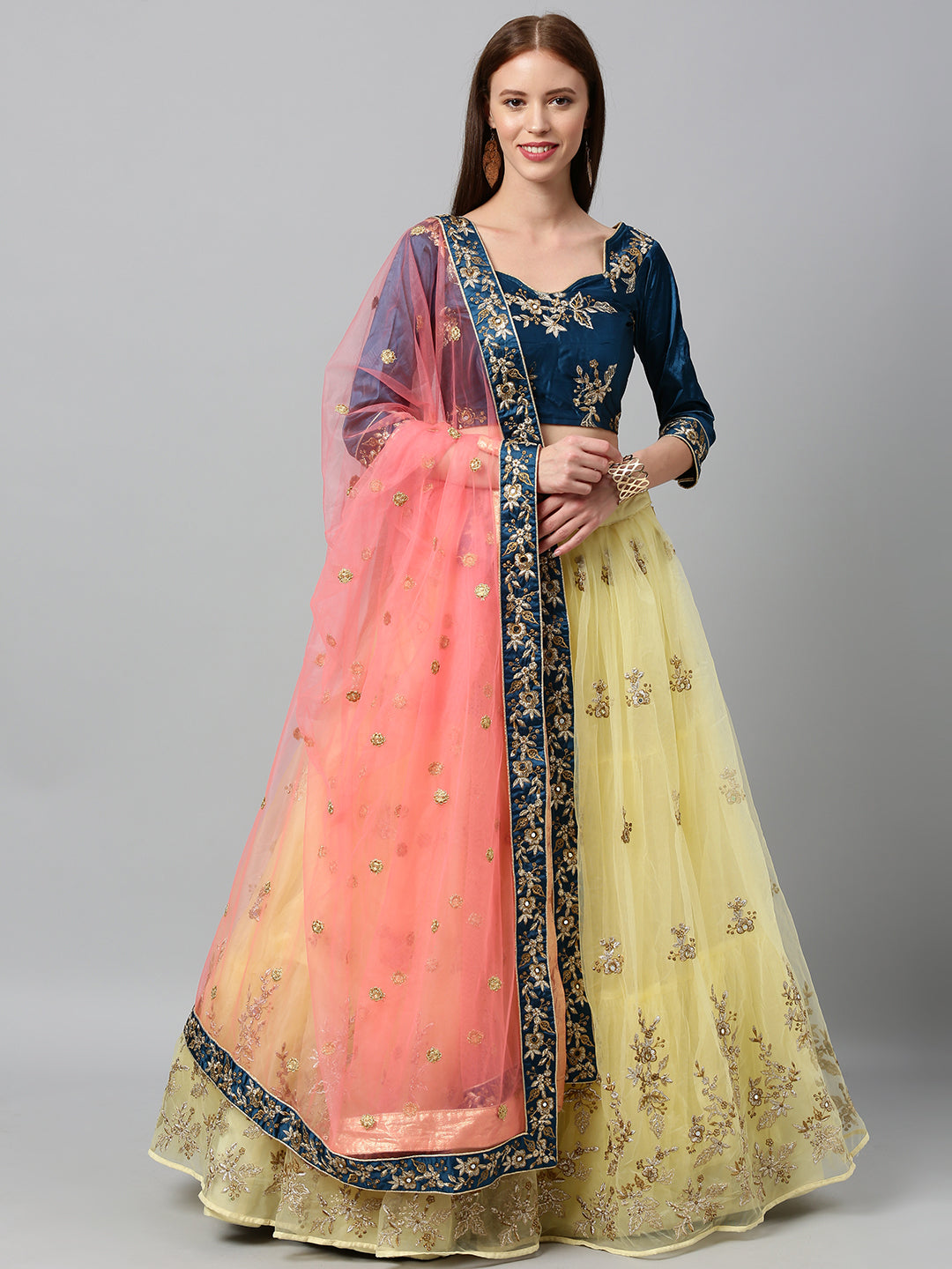 Lehenga Lemon Yellow – Anjul Bhandari